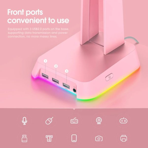Onikuma ST-2 RGB Headset Stand - Image 3