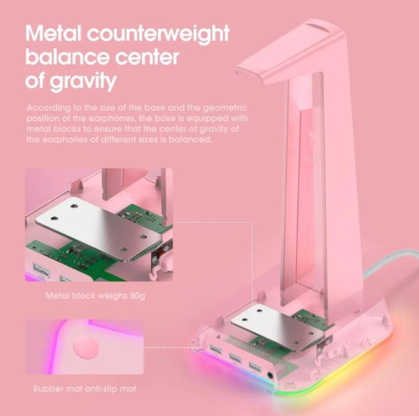 Onikuma ST-2 RGB Headset Stand - Image 4