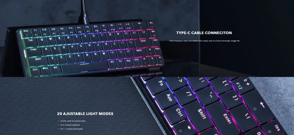 Onikuma G29 Wired Gaming Keyboard (Blue/Red Switch) - Image 4
