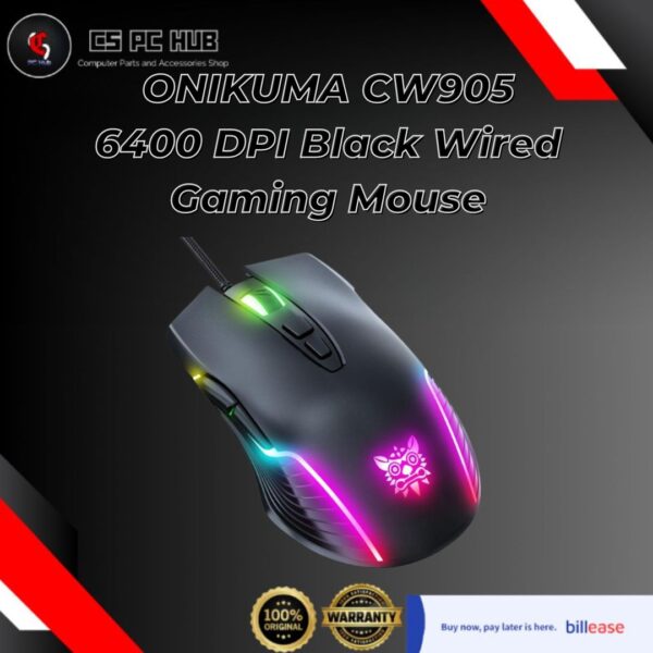 Onikuma CW905 6400 DPI Wired Gaming Mouse